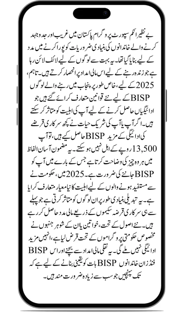 No BISP Payments in Punjab for Loan Recipients – 2025 Eligibility Rules