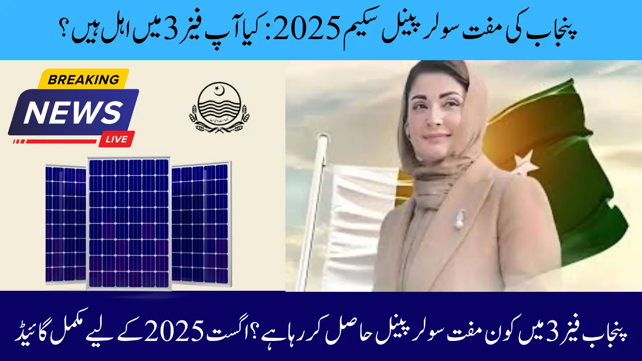 August 2025 Solar Panel Scheme in Punjab – Who Gets Free Solar in Phase 3?