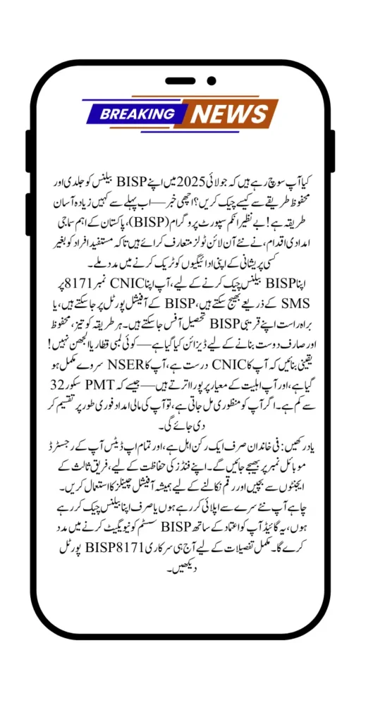 Easy Way to Check BISP Balance Online – July 2025 Portal Access