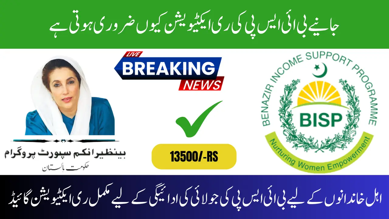 July 2025 BISP 8171 Reactivation Guide Rs 13,500 Payment for Eligible Families