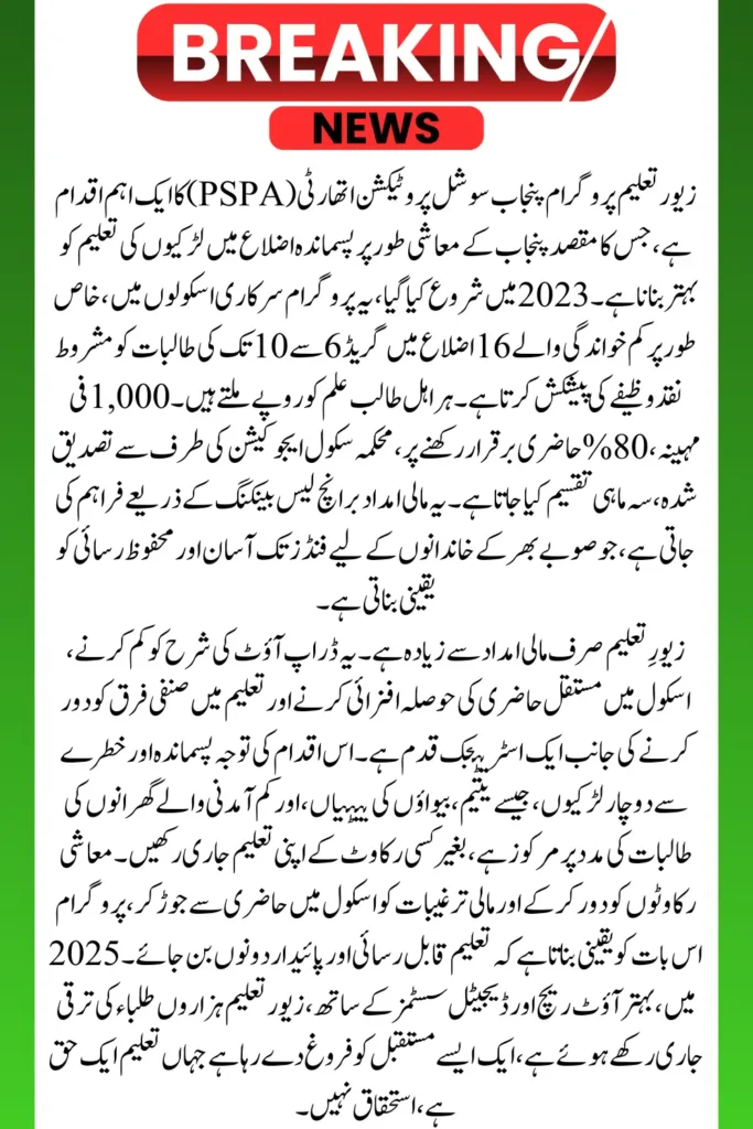 Zewar-e-Taleem Program Punjab’s Initiative for Educational Support Full Guide 2025
