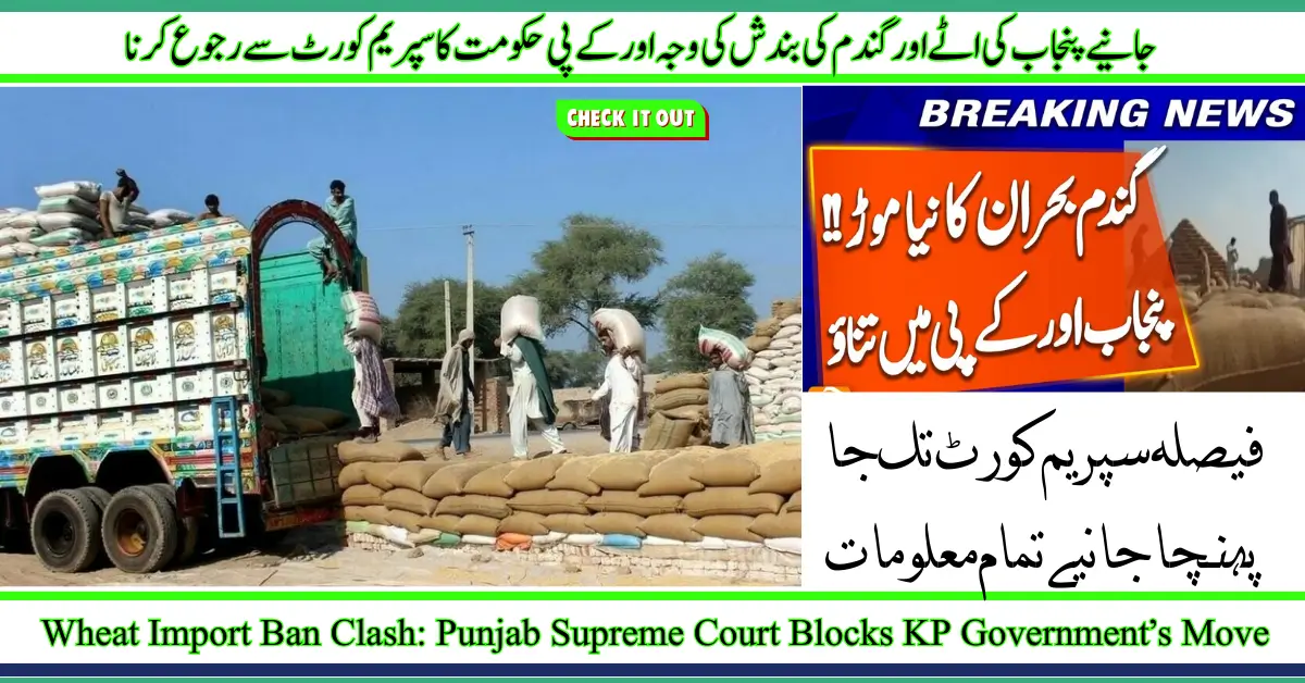 Wheat Import Ban Clash: Punjab Supreme Court Blocks KP Government’s Move