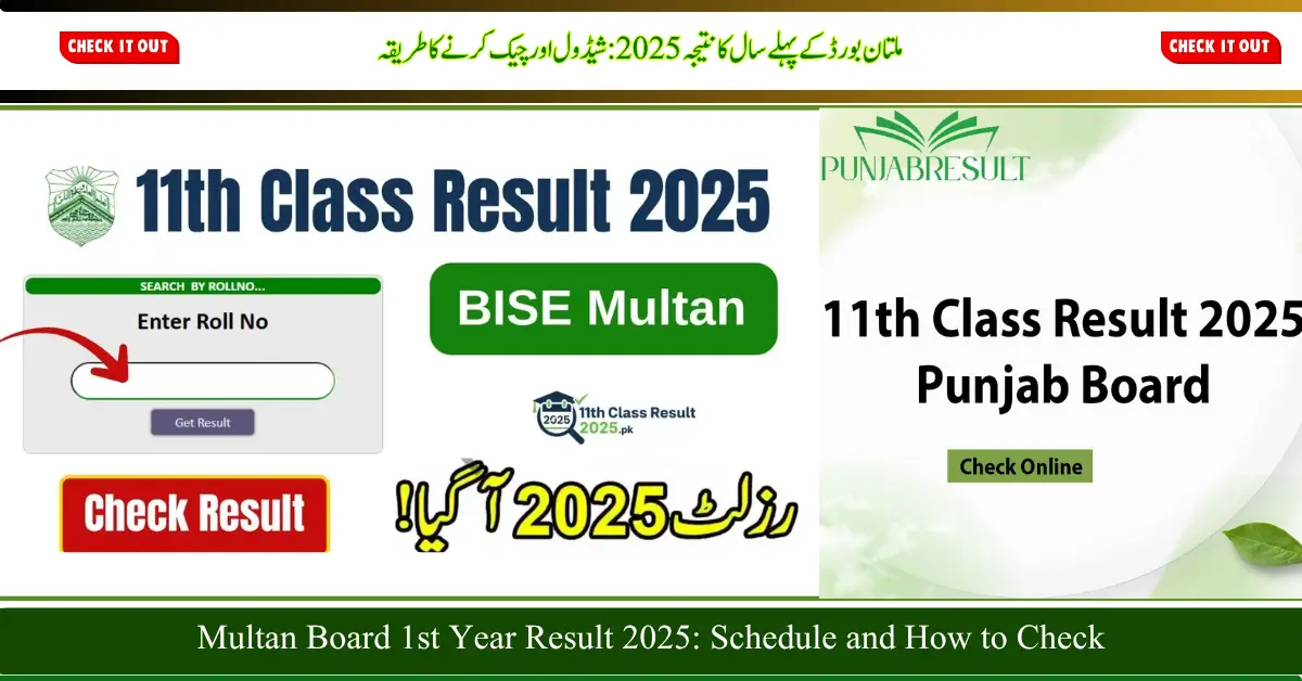 vMultan Board 1st Year Result 2025: Schedule and How to Check