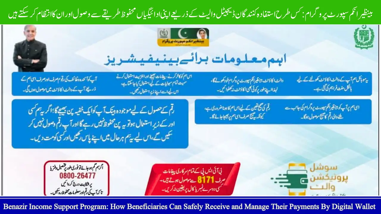 Benazir Income Support Program: How Beneficiaries Can Safely Receive and Manage Their Payments By Digital Wallet